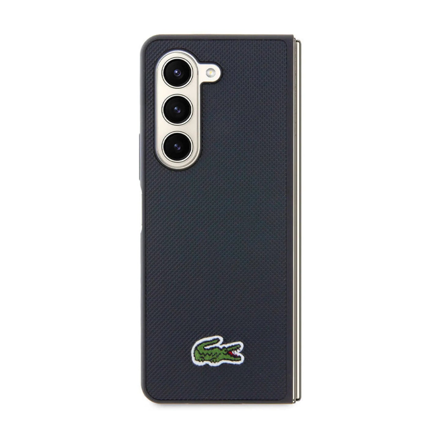 Lacoste Hülle PU-Rückseite Pike-Muster Navy – Galaxy Z Fold 5