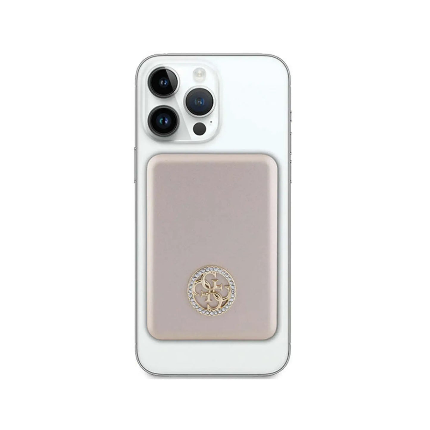 Guess Powerbank 5000mAh 15W 4G Strass Metall Logo für Magsafe - Gold