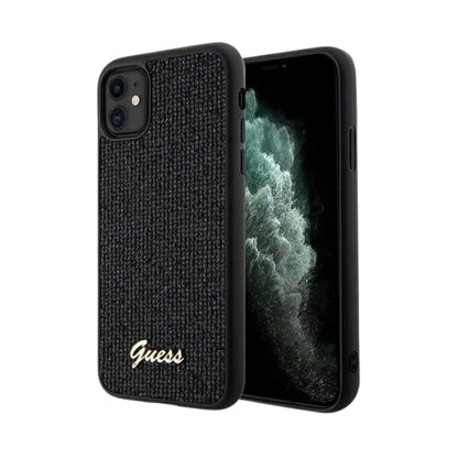 Guess Hülle Disco Metal Script Schwarz - iPhone 11