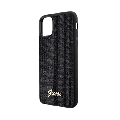 Guess Hülle Disco Metal Script Schwarz - iPhone 11