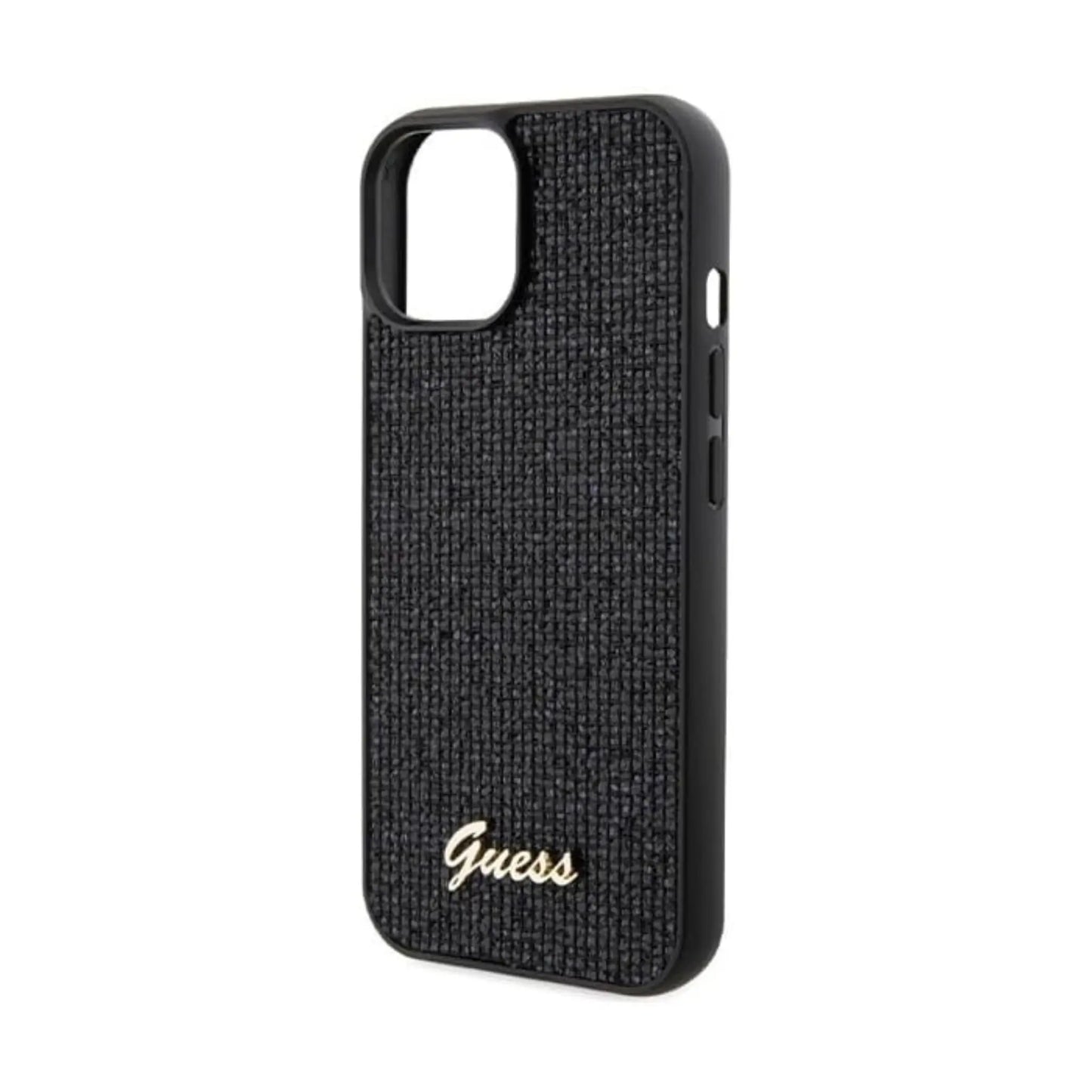Guess Hülle GUHCP14SPMSDGSK Metal Script Disco Schwarz – iPhone 13/14/15