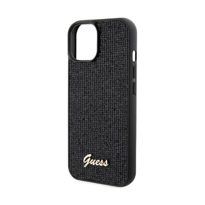 Guess Hülle GUHCP14SPMSDGSK Metal Script Disco Schwarz – iPhone 13/14/15