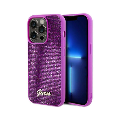 Guess Hülle Disco Metal Script Fuchsia - iPhone 14 Pro Max