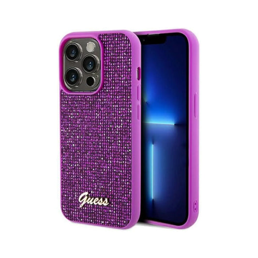 Guess Hülle Disco Metal Script Fuchsia - iPhone 14 Pro Max