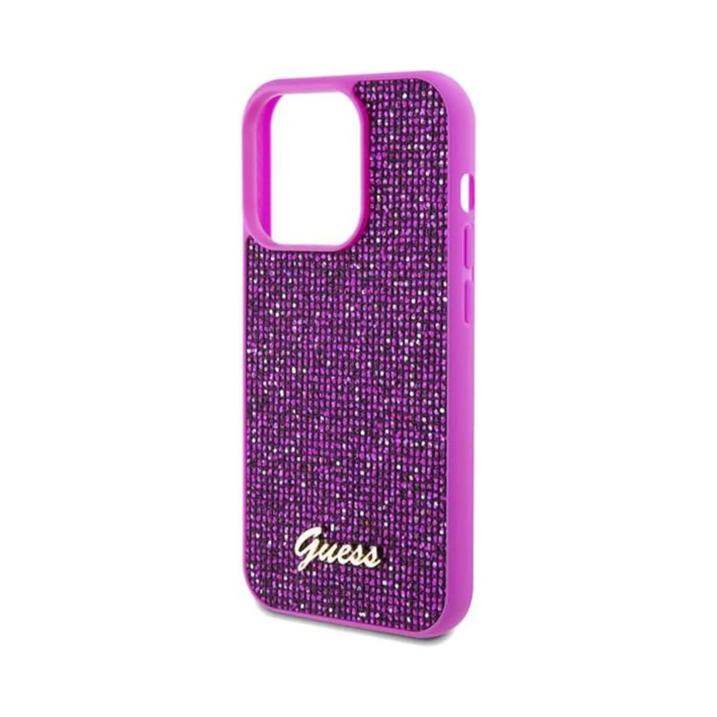 Guess Hülle Disco Metal Script Fuchsia - iPhone 14 Pro Max