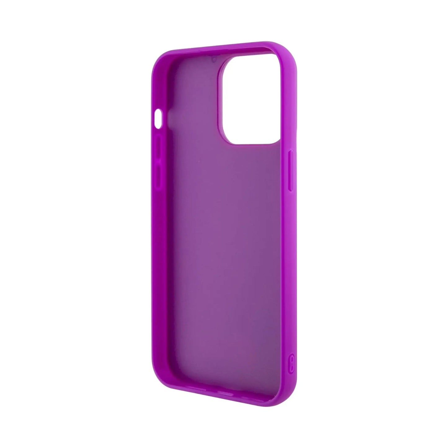 Guess iPhone 15 Pro Max Hülle, Fuchsia – Disco Metal Script