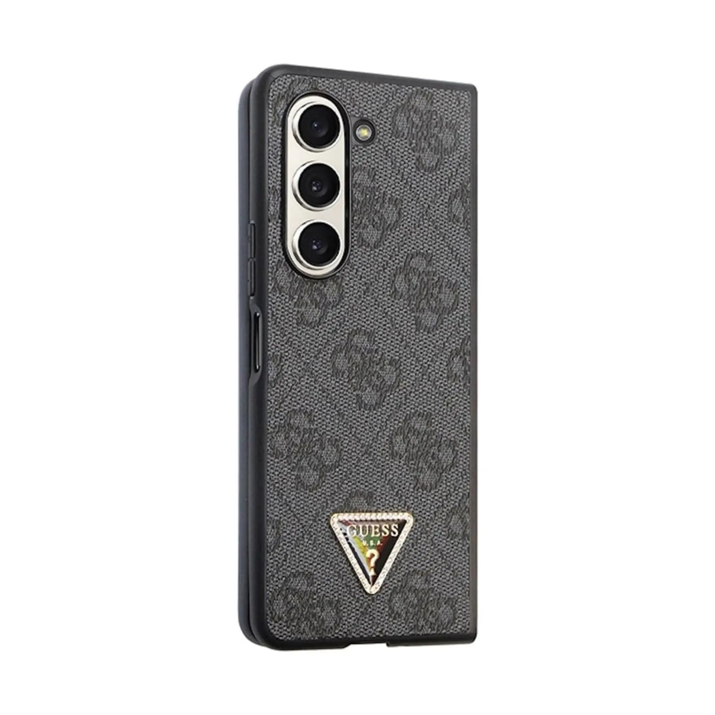 Guess Hülle Leder 4G Diamond Triangle Schwarz - Galaxy Z Fold 5