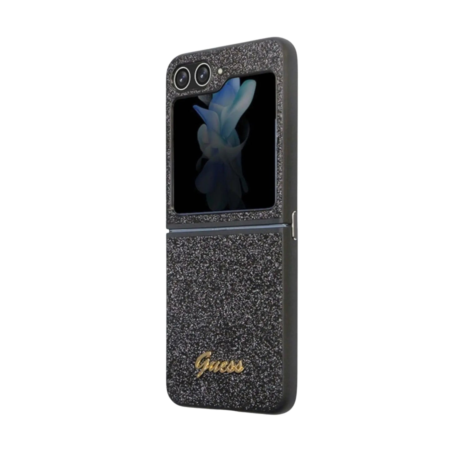 Guess Hülle Glitter Script Schwarz - Galaxy Z Flip5