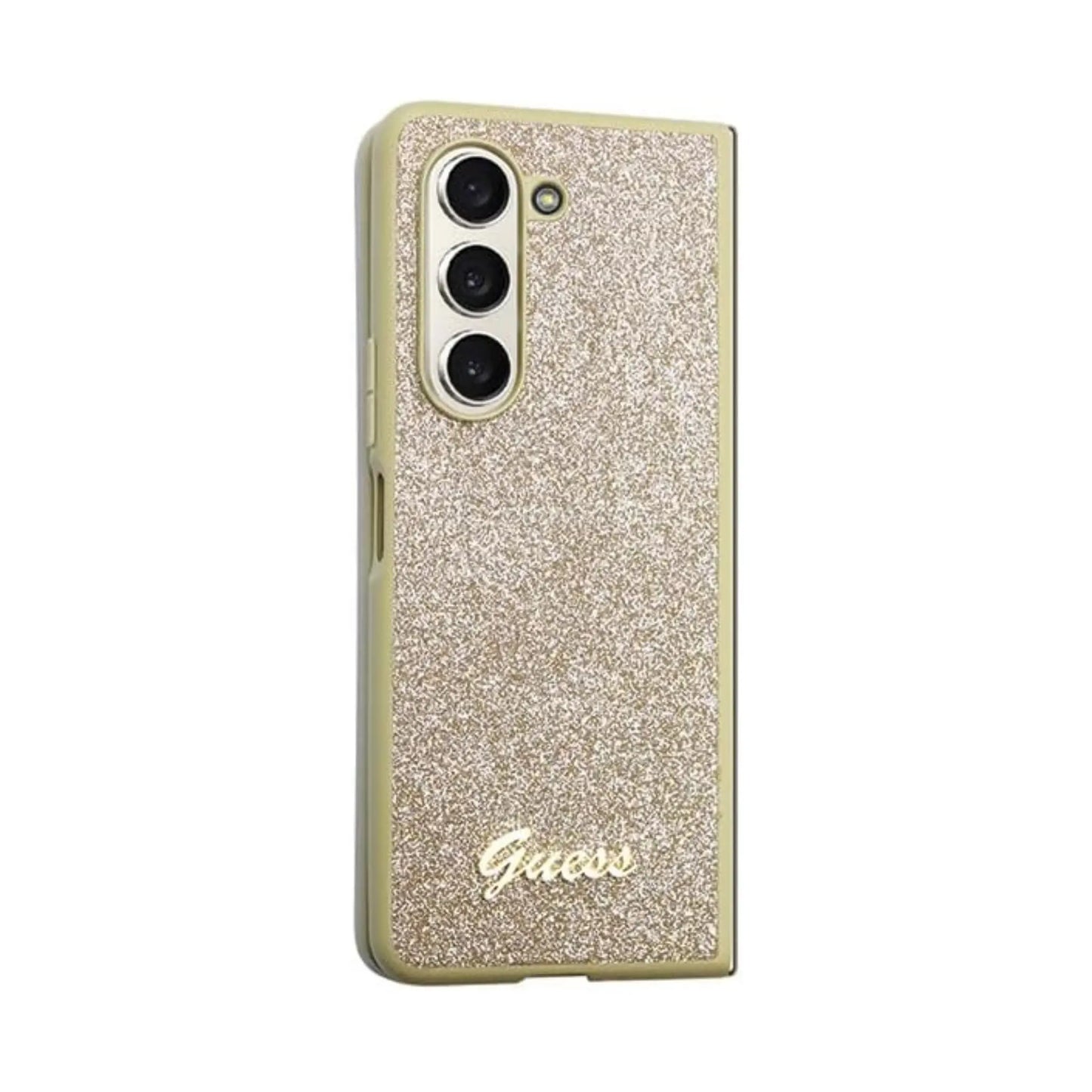Guess Hülle Glitter Script Gold - Samsung Galaxy Z Fold 5
