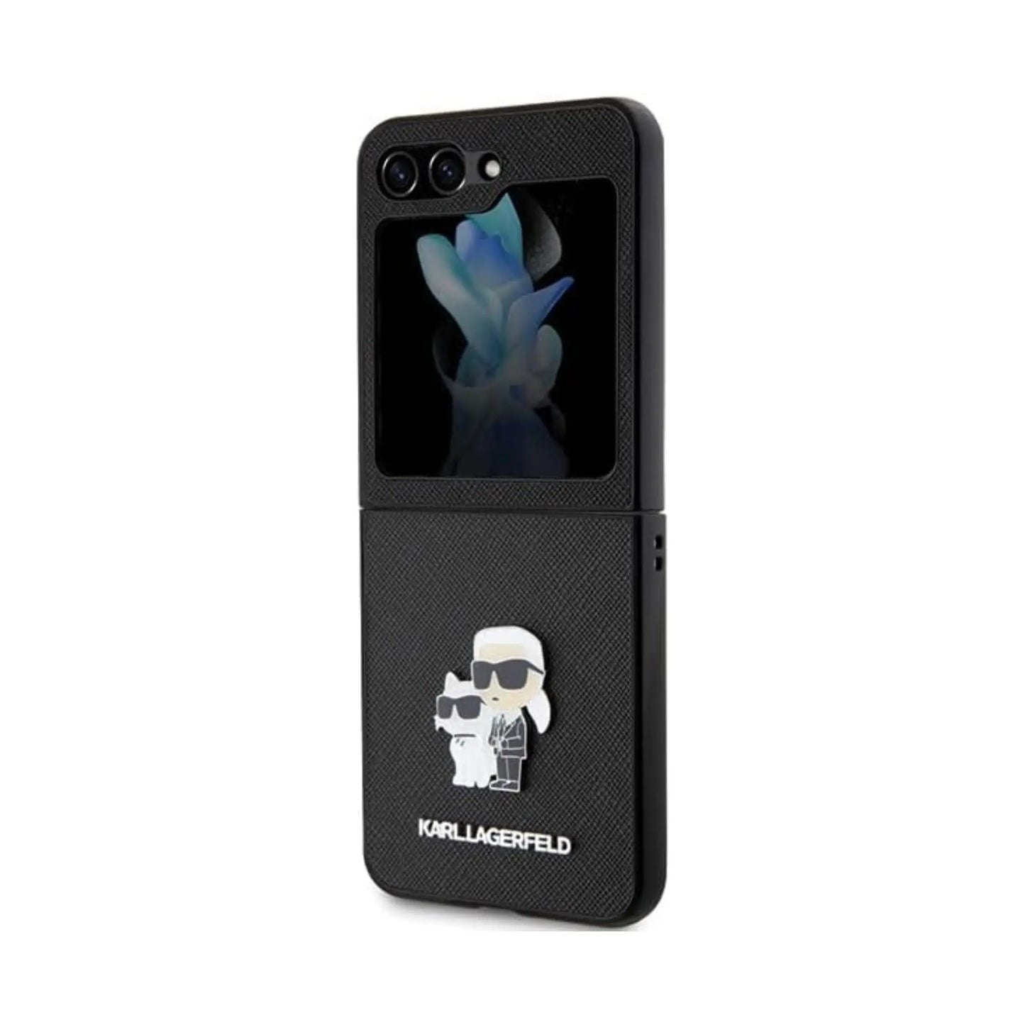 Karl Lagerfeld Saffiano Karl & Choupette NFT Case, Schwarz - Samsung Galaxy Z Flip 5