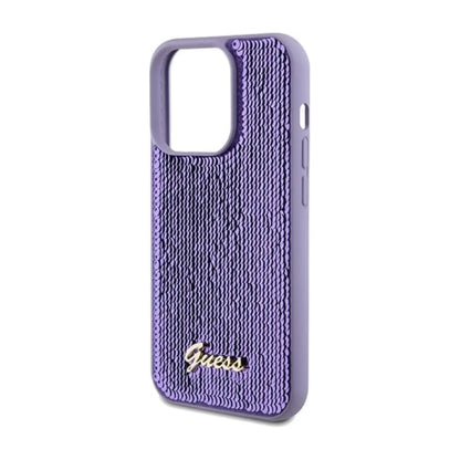 Guess Sequin Script Metal Case Lila – iPhone 14 Pro Max