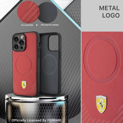 Ferrari Hülle FEHMP15LPTER Hardcase Rot – iPhone 15 Pro