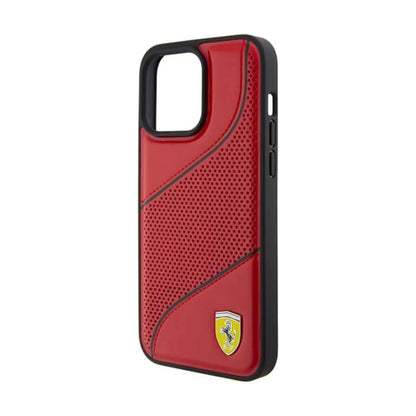 Ferrari Perforated Waves Case, Rot – iPhone 15 Pro