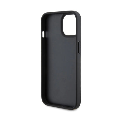 Ferrari Hülle Perforated Waves Metalllogo Schwarz – iPhone 15
