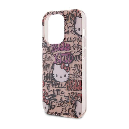 Hello Kitty IML Tags Graffiti Hülle – iPhone 13 Pro Pink