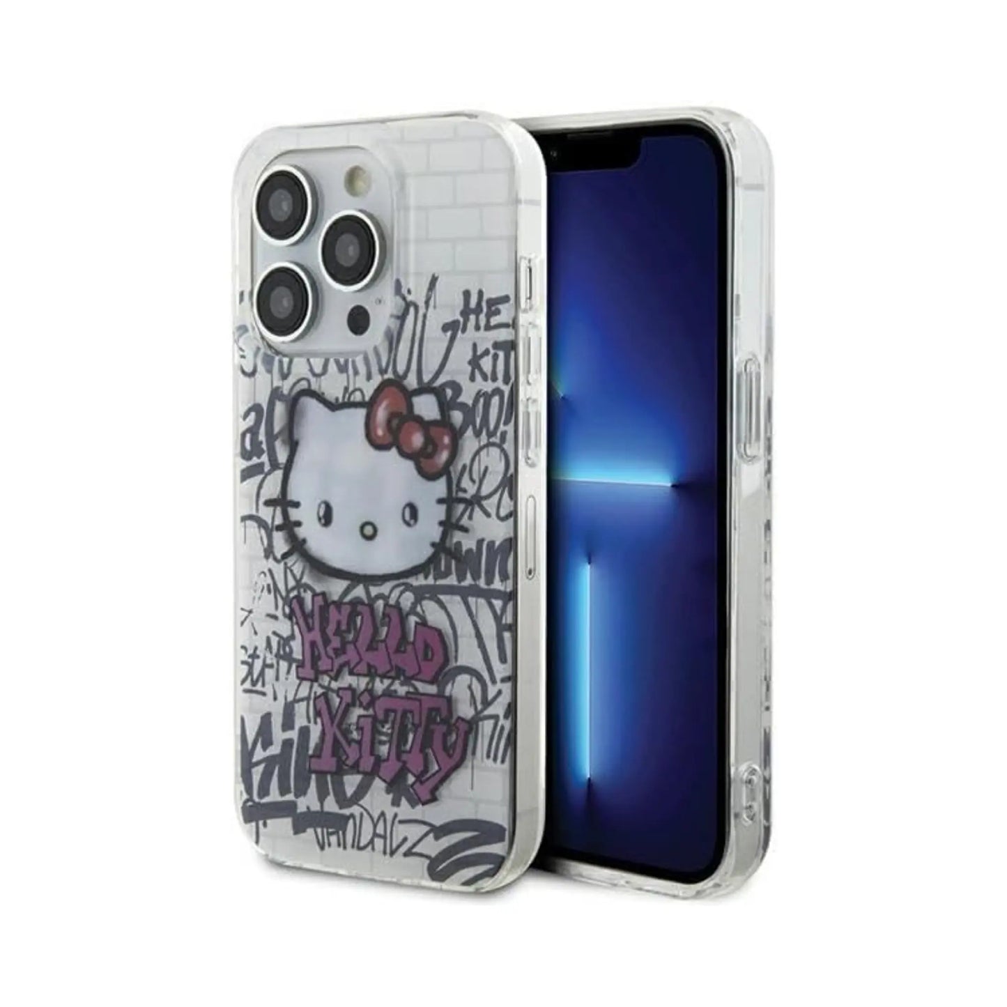 Hello Kitty IML Kitty On Bricks Graffiti Case, Weiß – iPhone 14 Pro Max