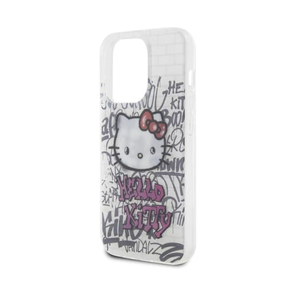 Hello Kitty IML Kitty On Bricks Graffiti Case, Weiß – iPhone 14 Pro Max