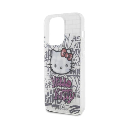 Hello Kitty IML Kitty On Bricks Graffiti Case, Weiß – iPhone 15 Pro Max