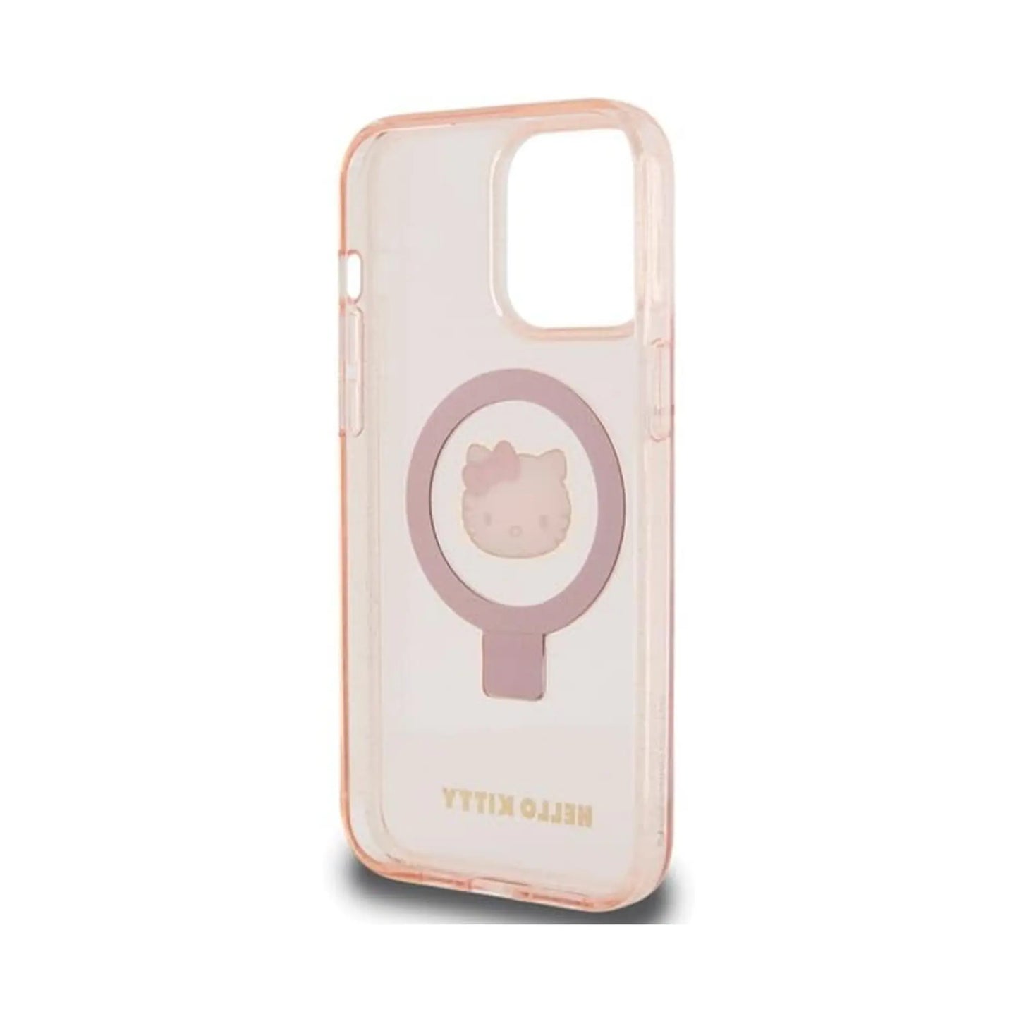 Hello Kitty Ringständer Glitter Electrop Logo MagSafe Case, Pink – iPhone 15 Pro Max