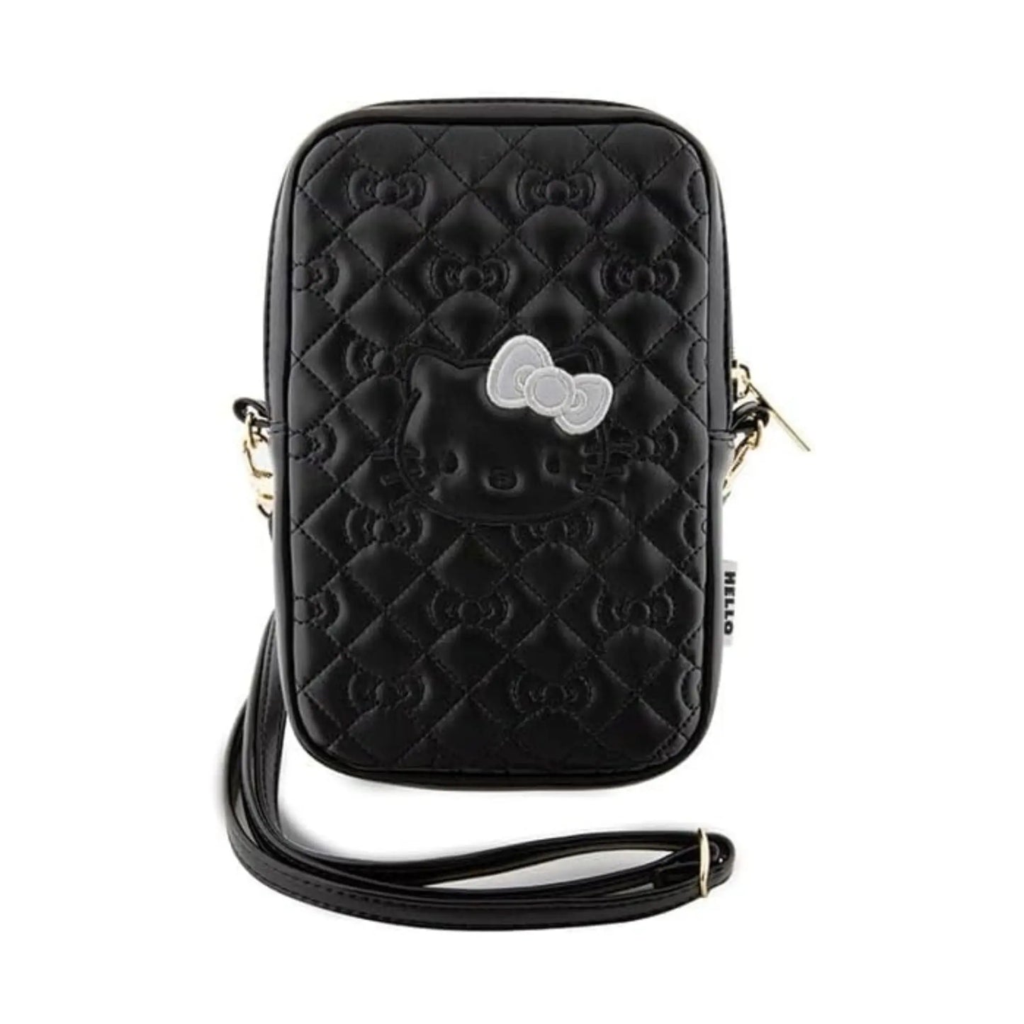 Hello Kitty Quilted Bows Crossbody Phone Bag, Schwarz – One Size