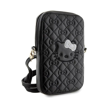 Hello Kitty Quilted Bows Crossbody Phone Bag, Schwarz – One Size