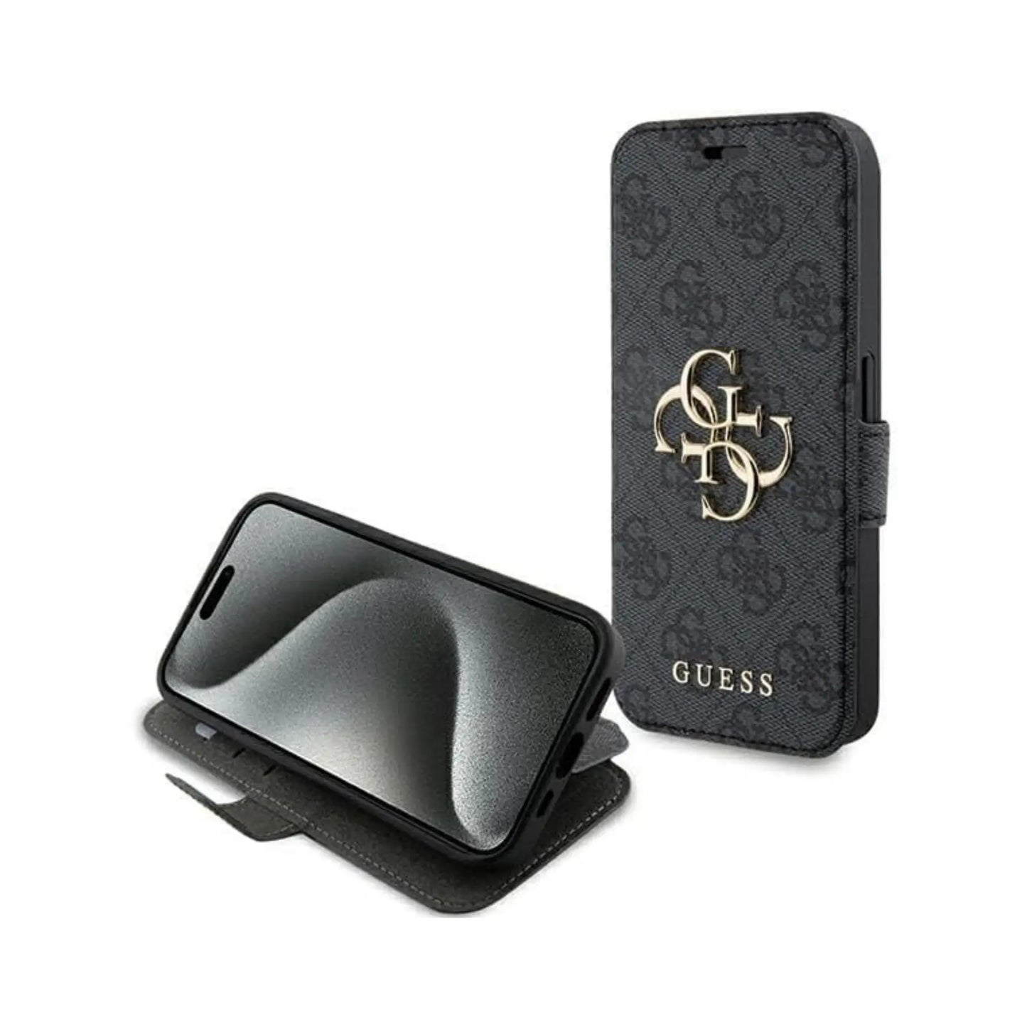 Guess 4G Logo Tasche Grau – iPhone 15 Pro