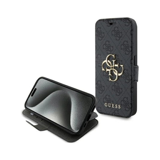 Guess 4G Logo Tasche Grau – iPhone 15 Pro