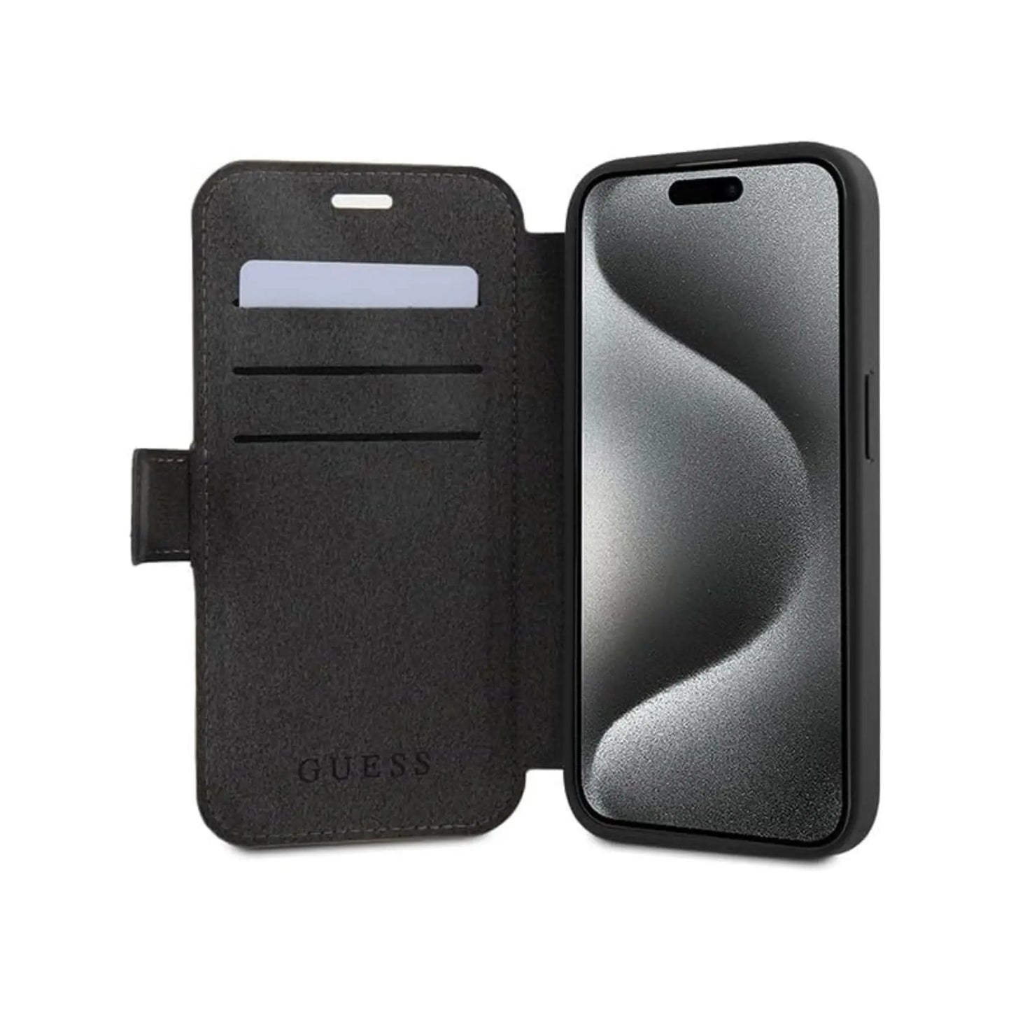 Guess 4G Logo Tasche Grau – iPhone 15 Pro