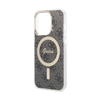 Guess Hülle IML 4G Für Magsafe Schwarz - iPhone 15 Pro Max