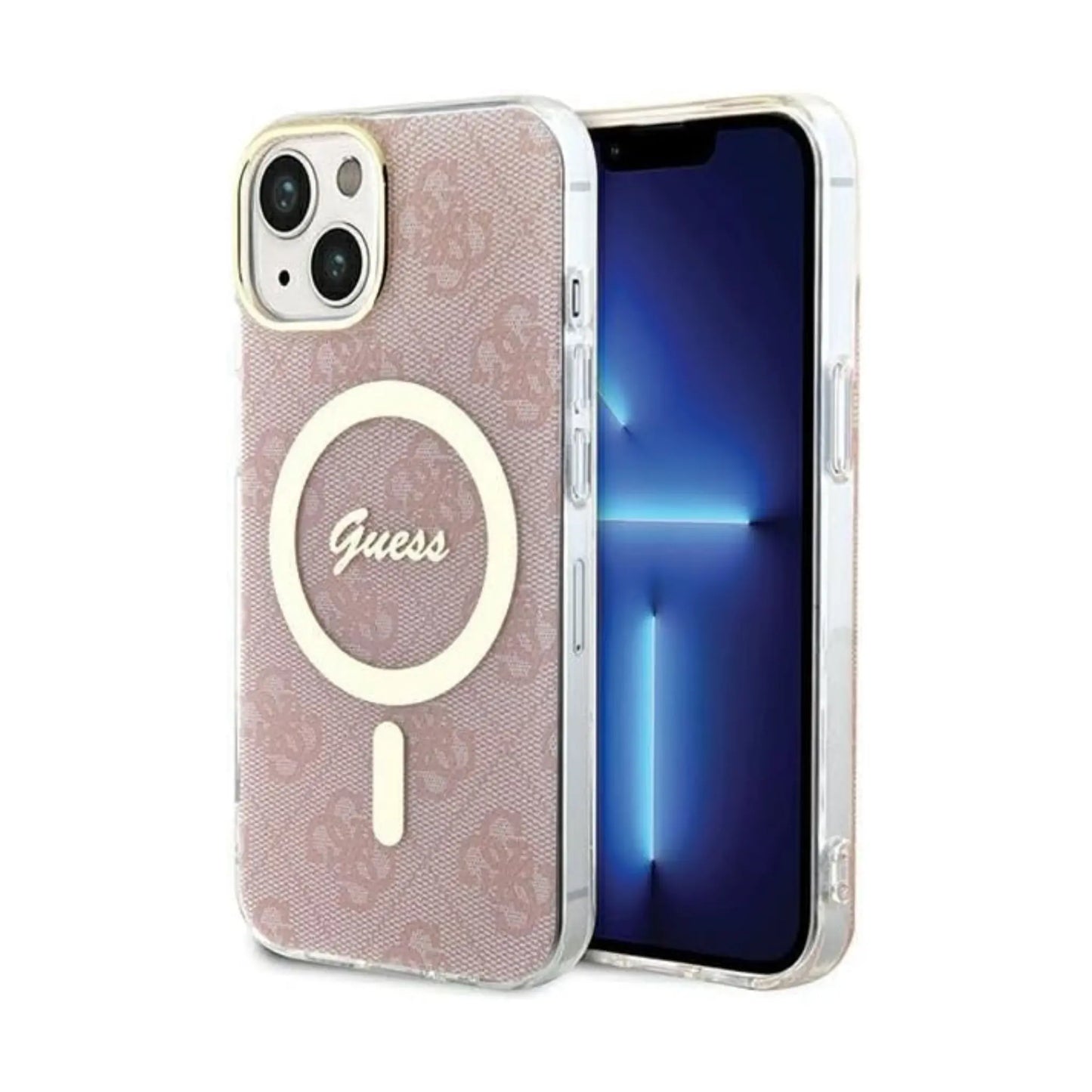 Guess IML 4G Hülle Pink für Magsafe – iPhone 15