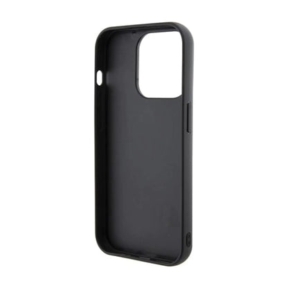 Karl Lagerfeld Gripstand Saffiano Karl & Choupette Pins Case, Schwarz - iPhone 14 Pro Max