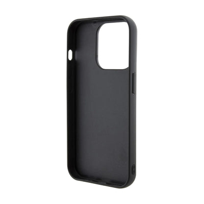 Karl Lagerfeld Gripstand Saffiano Karl & Choupette Pins Case, Schwarz - iPhone 15 Pro
