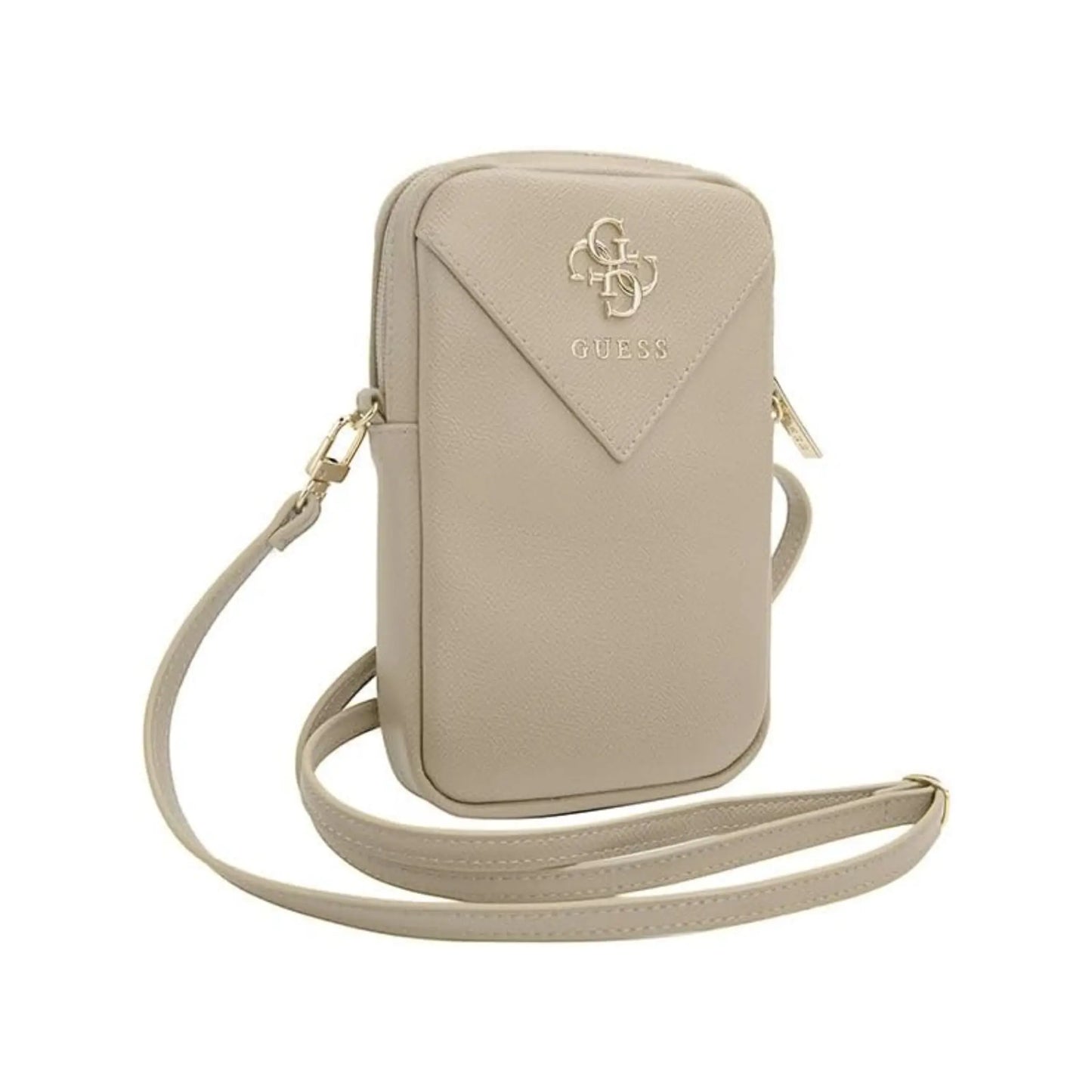 Guess Zip Triangle 4G Phone Bag Crossbody Tasche - Gold