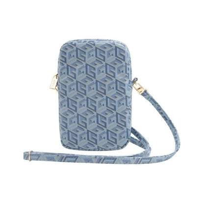 Guess Zip GCube Stripe Phone Bag Crossbody Tasche – Blau