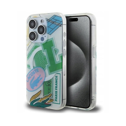 Lacoste Hülle Muster Paris France MagSafe – iPhone 15 Pro