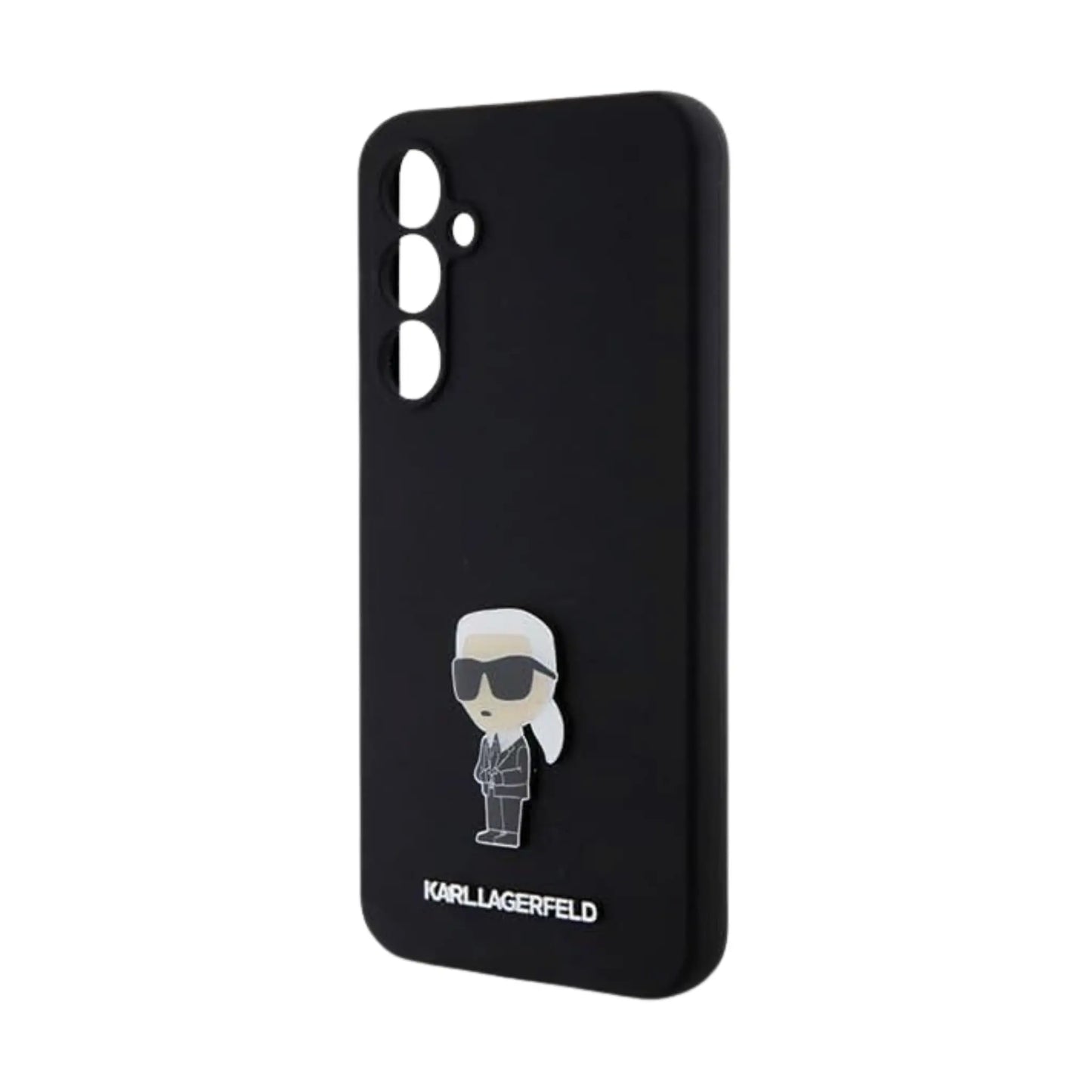 Karl Lagerfeld Silikon Ikonik Metal Pin Case, Schwarz - Samsung Galaxy S23 FE