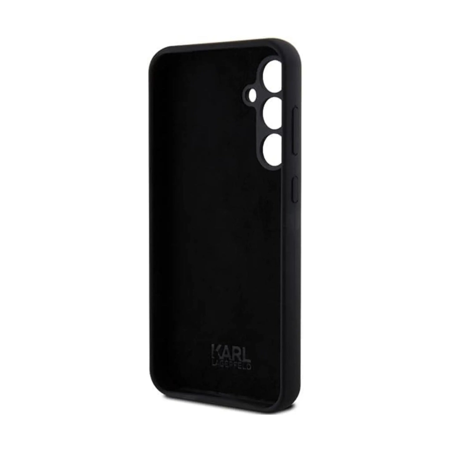 Karl Lagerfeld Silikon Ikonik Metal Pin Case, Schwarz - Samsung Galaxy S23 FE