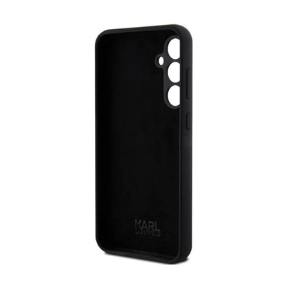 Karl Lagerfeld Silikon Ikonik Metal Pin Case, Schwarz - Samsung Galaxy S23 FE