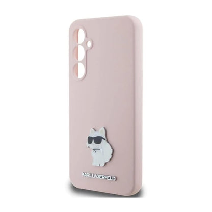Karl Lagerfeld Hülle Liquid Silicone Metal Choupette Schwarz – Galaxy S23 FE