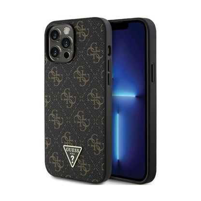 Guess Hülle 4G Triangle Metal Logo Schwarz - iPhone 14 Pro