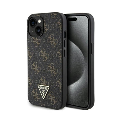Guess Hülle 4G Triangle Metal Logo Grau - iPhone 15 / 14 / 13
