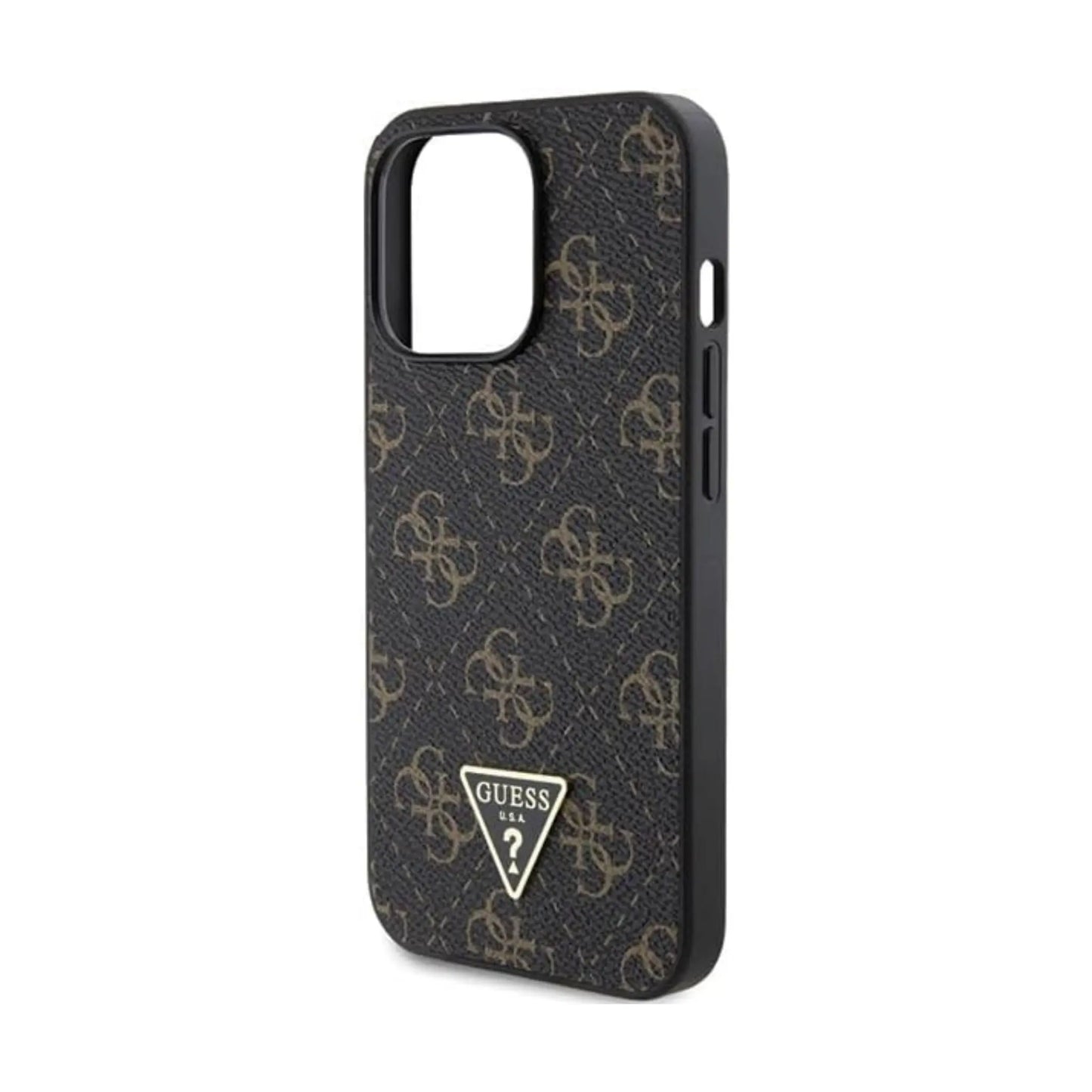 Guess Handyhülle GUHCP15XPG4GPK 4G Dreieck Metall Logo Schwarz – iPhone 15 Pro Max