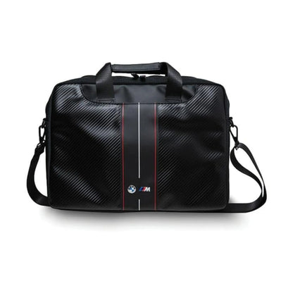 BMW Laptoptasche Carbon & Rote Streifen Schwarz – 16 Zoll