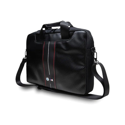 BMW Laptoptasche Carbon & Rote Streifen Schwarz – 16 Zoll
