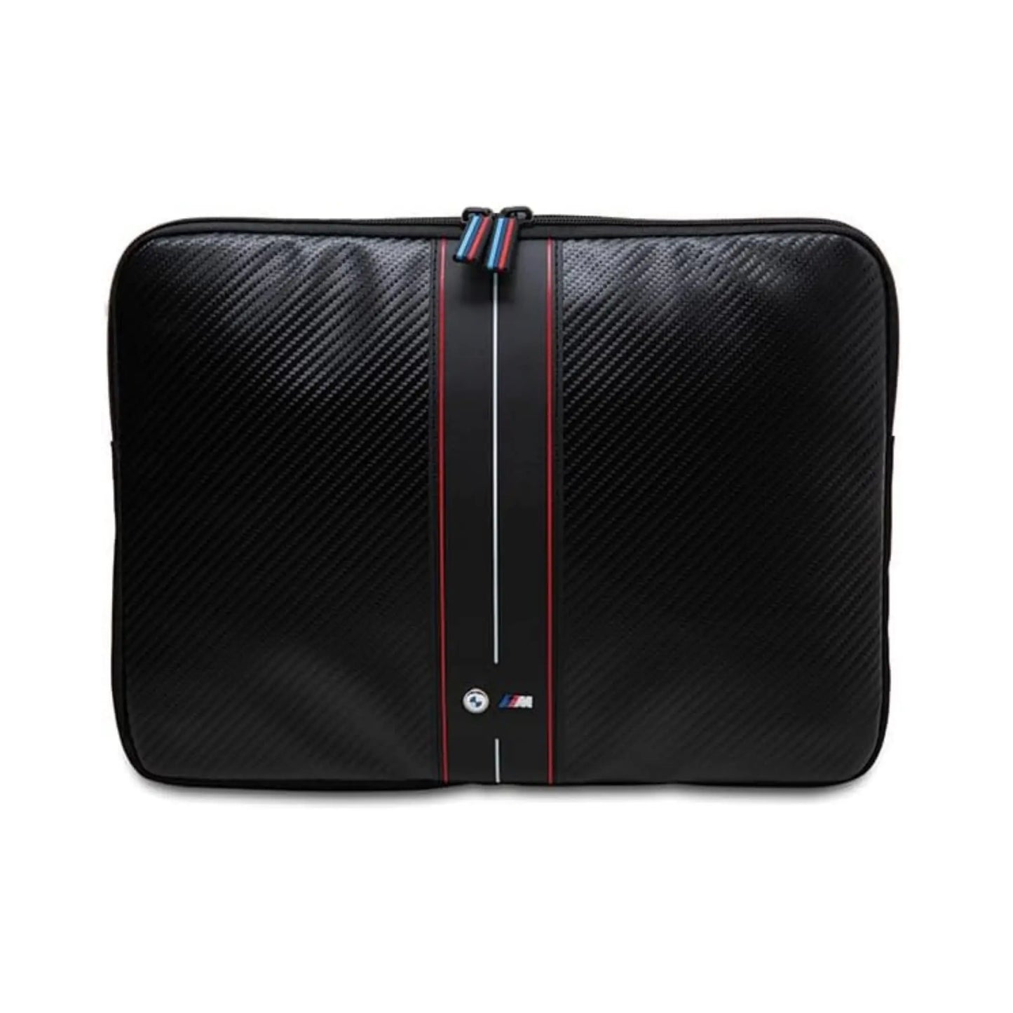 BMW Laptophülle Carbon Red Stripes Schwarz – 13–14 Zoll