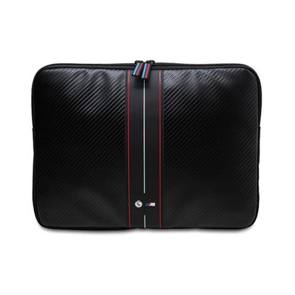 BMW Laptophülle Carbon Red Stripes Schwarz – 13–14 Zoll