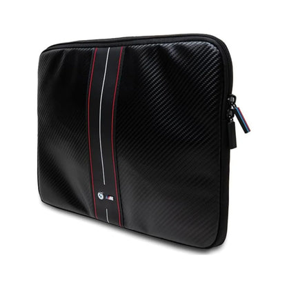 BMW Laptophülle Carbon Red Stripes Schwarz – 13–14 Zoll