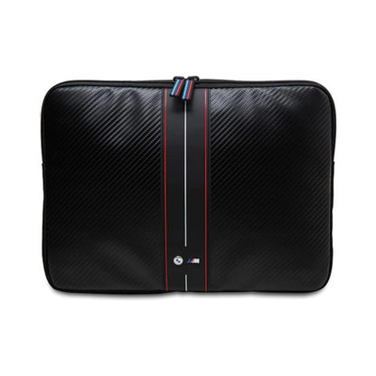 BMW Laptophülle Carbon Red Stripes Schwarz – 15/16 Zoll