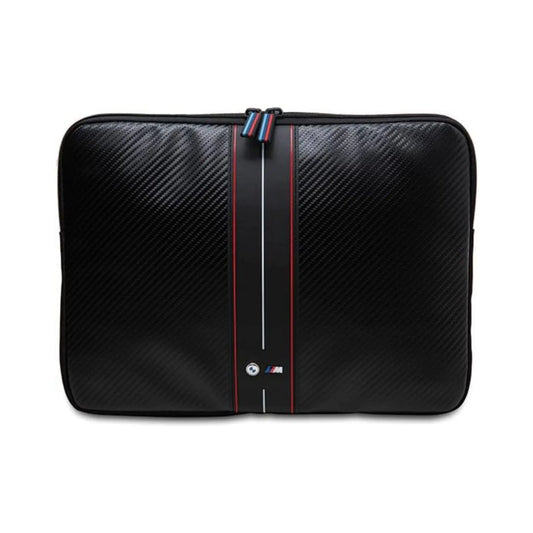 BMW Laptophülle Carbon Red Stripes Schwarz – 15/16 Zoll