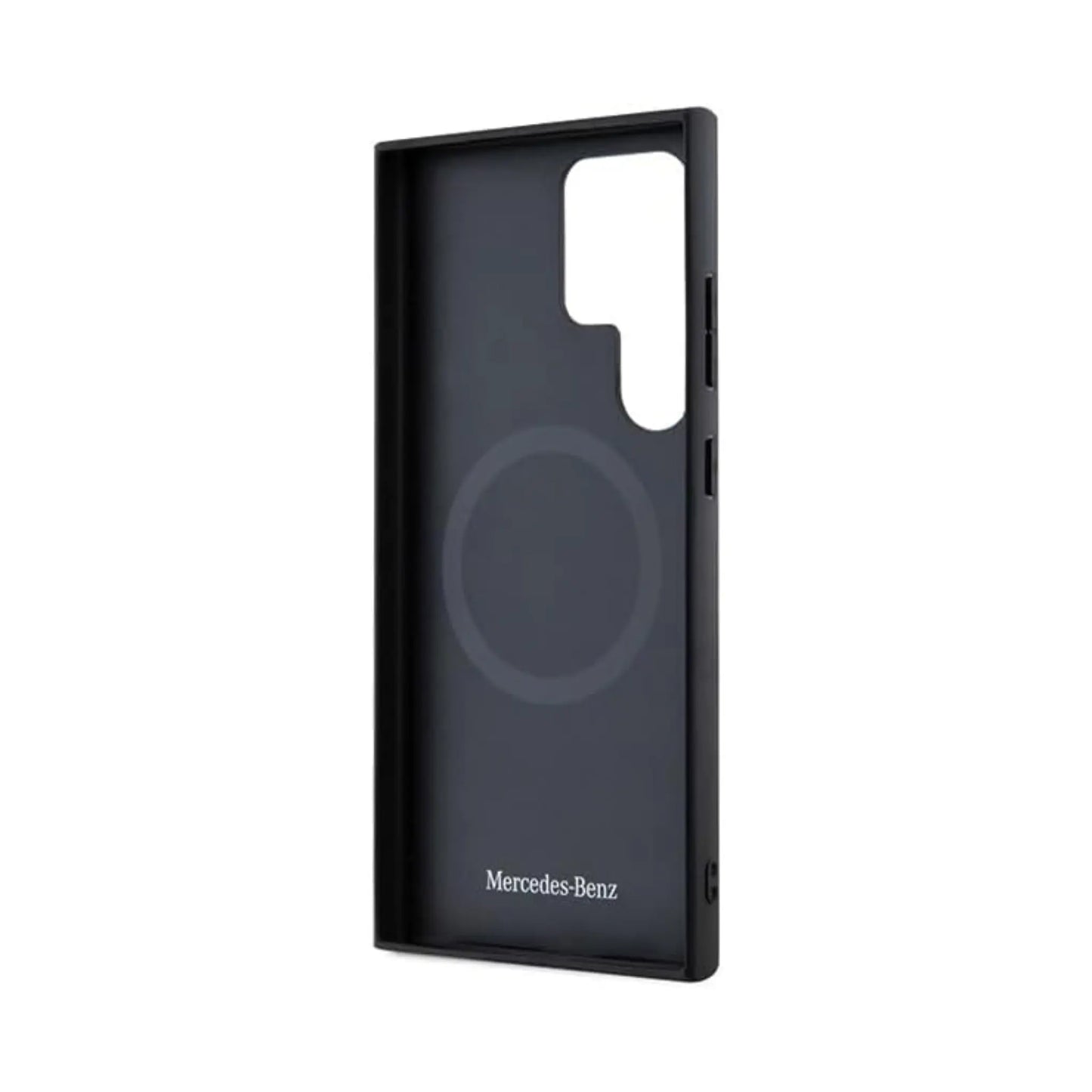Mercedes Leather Debossed Line MagSafe Hardcase MEHMS24L23RBGVK, Schwarz - Samsung Galaxy S24 Ultra S928